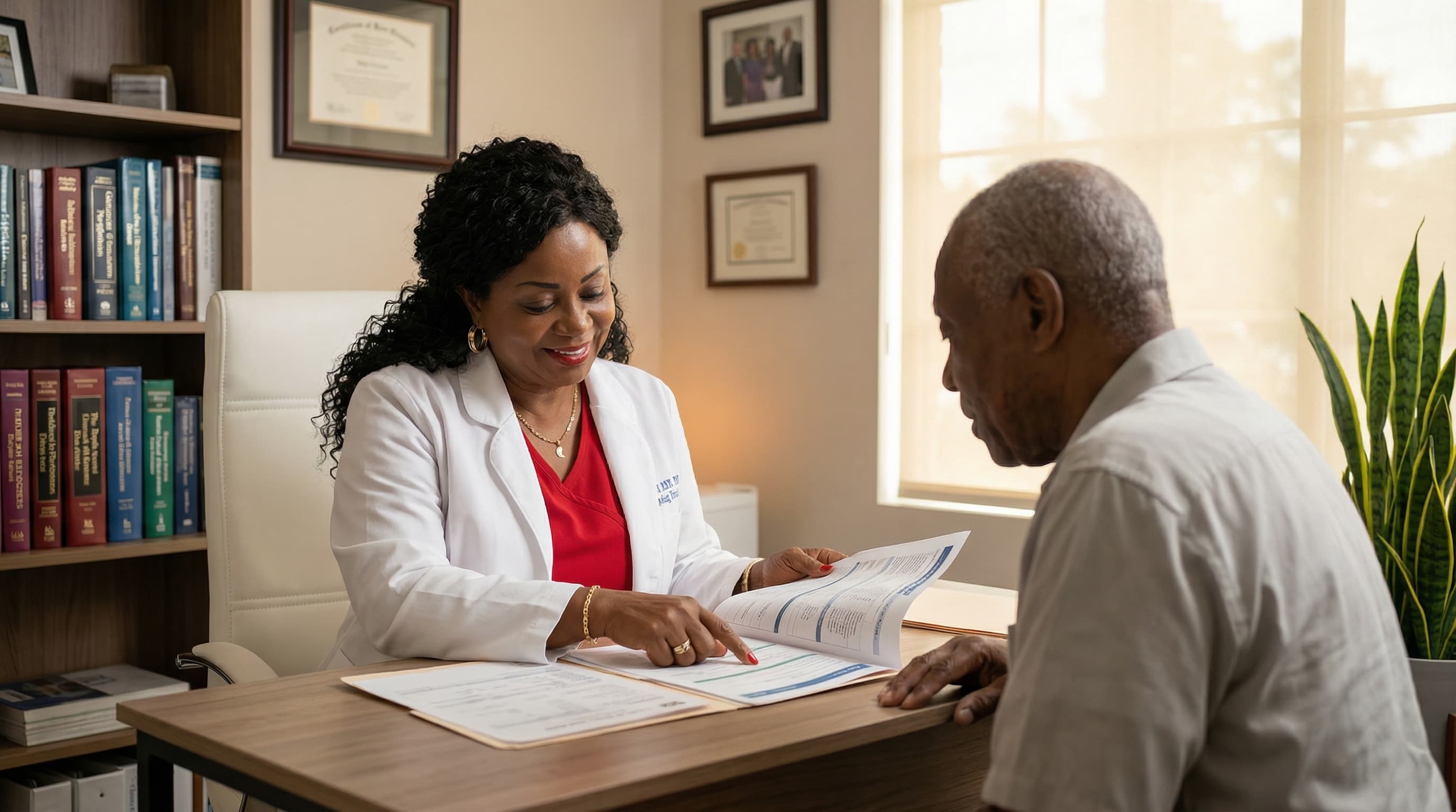 Medical consultation with Dr. Otega